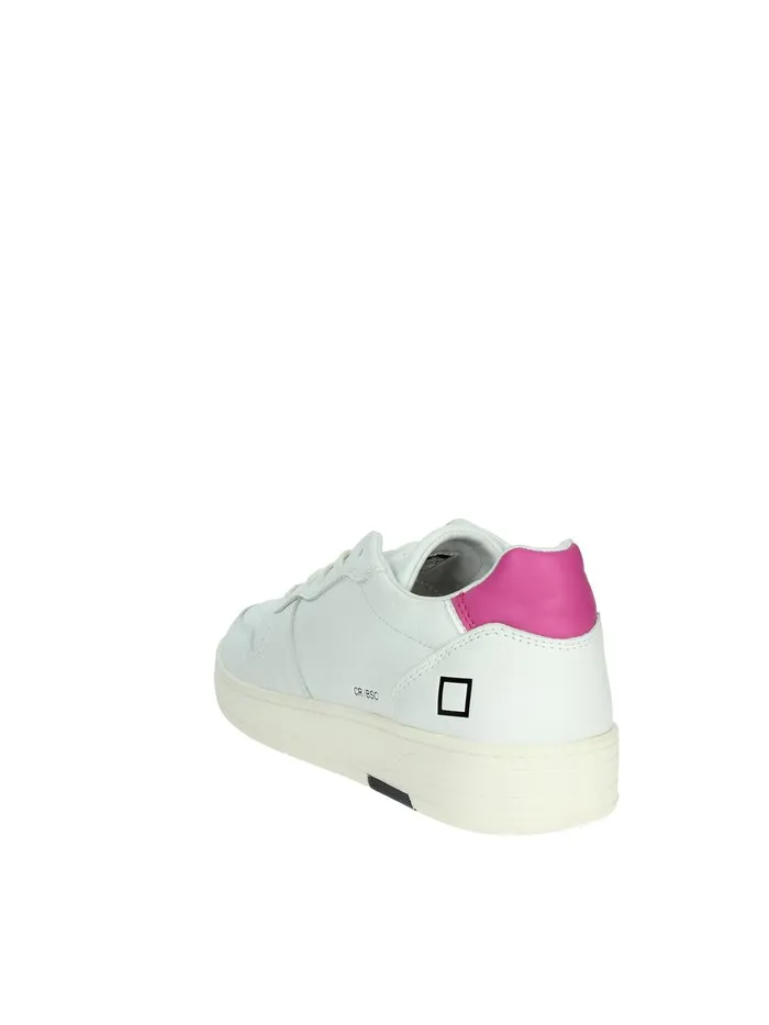 D.A.T.E.  SNEAKERS BASSA W391-CR-BA-WF BIANCO/FUCSIA