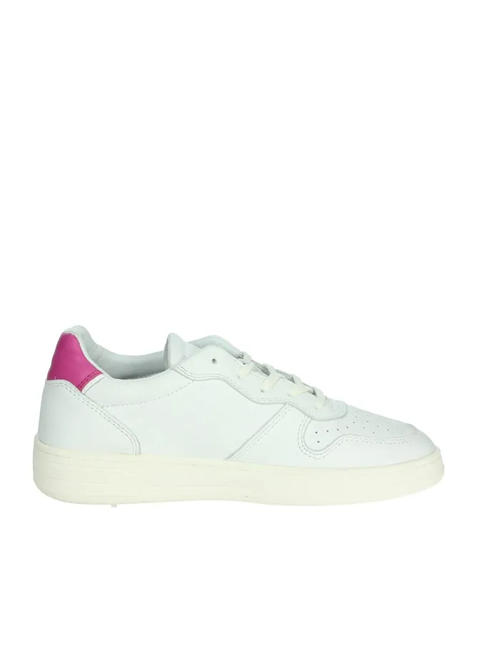 D.A.T.E.  SNEAKERS BASSA W391-CR-BA-WF BIANCO/FUCSIA
