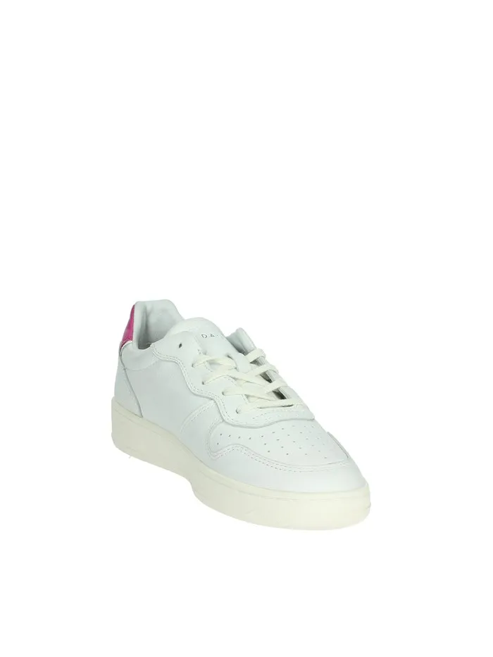 D.A.T.E.  SNEAKERS BASSA W391-CR-BA-WF BIANCO/FUCSIA