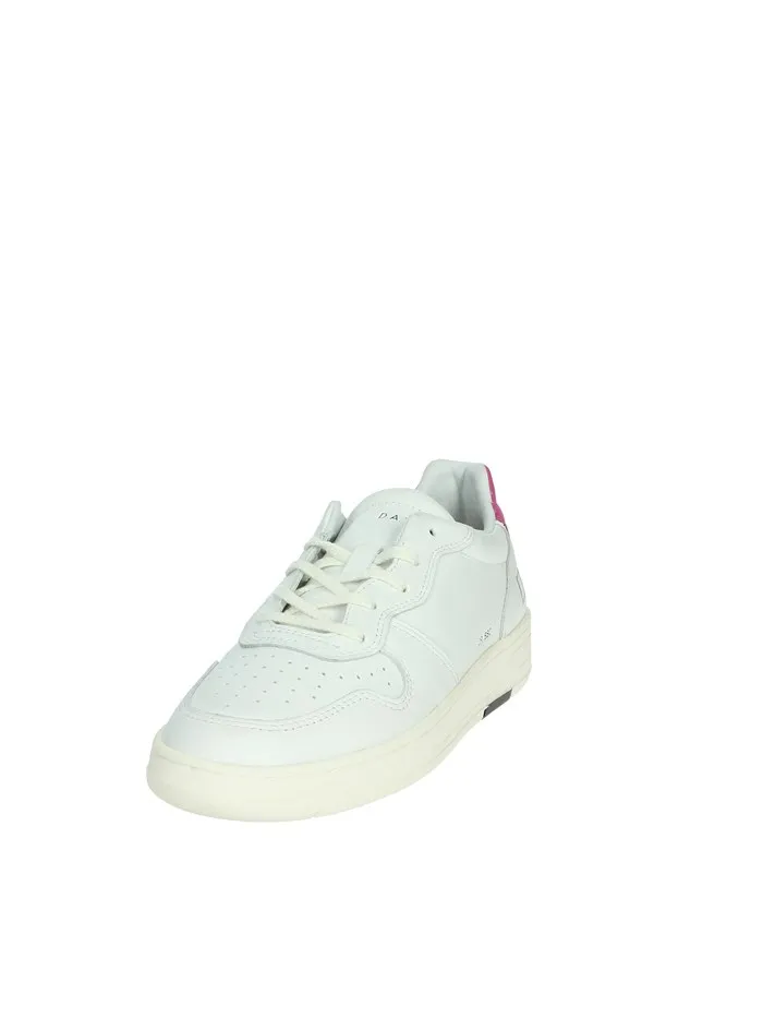 D.A.T.E.  SNEAKERS BASSA W391-CR-BA-WF BIANCO/FUCSIA