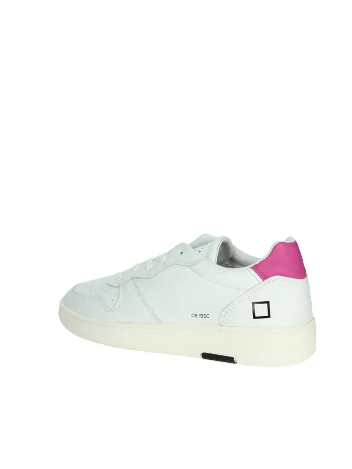 D.A.T.E.  SNEAKERS BASSA W391-CR-BA-WF BIANCO/FUCSIA