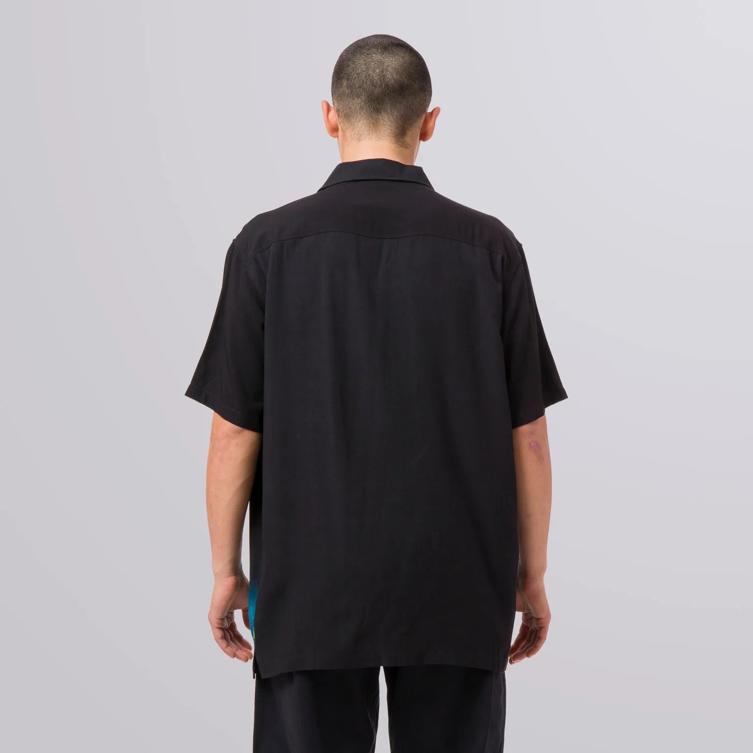 DICE S/S WOVEN TOP - BLACK