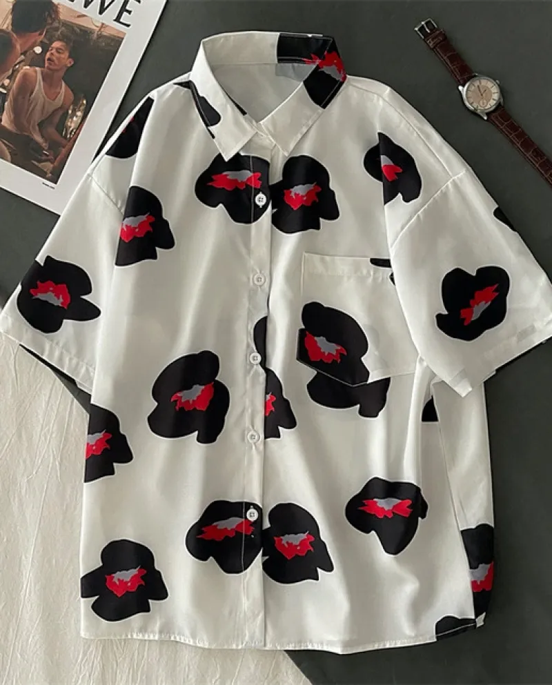Ebaihui Camicie Estive Manica Corta Donna Camicia 2022 New Fashion Oversi