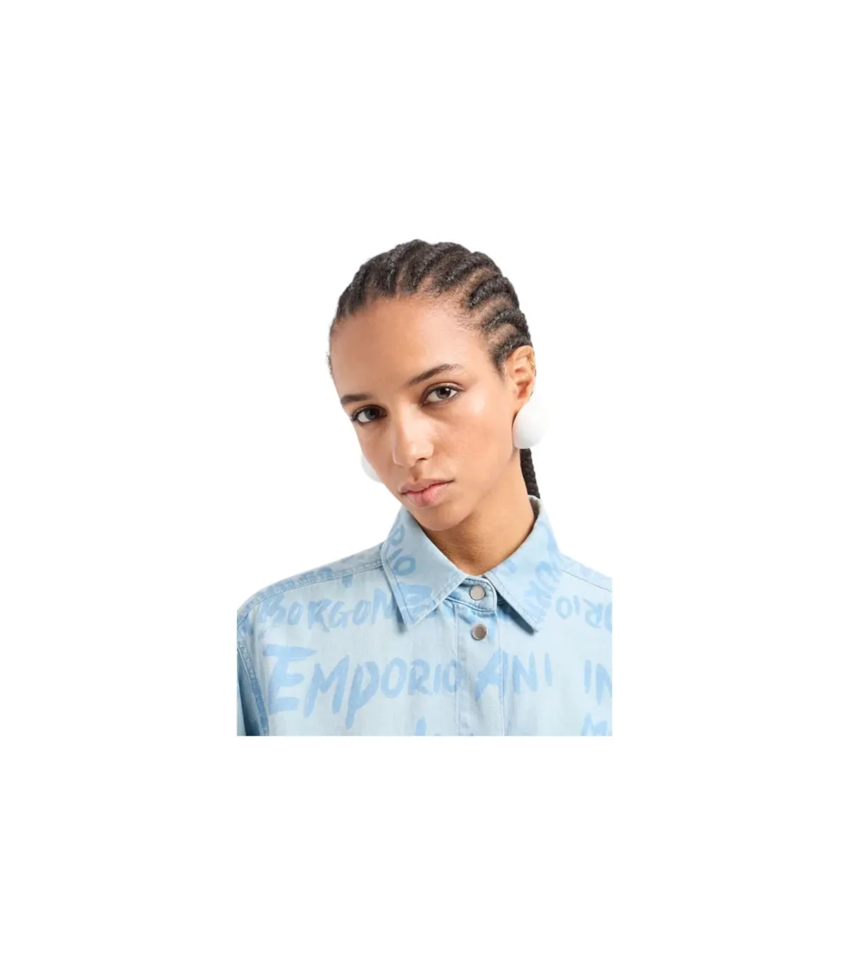 Emporio Armani Donna Camicia Manica lunga  Fantasia Logo