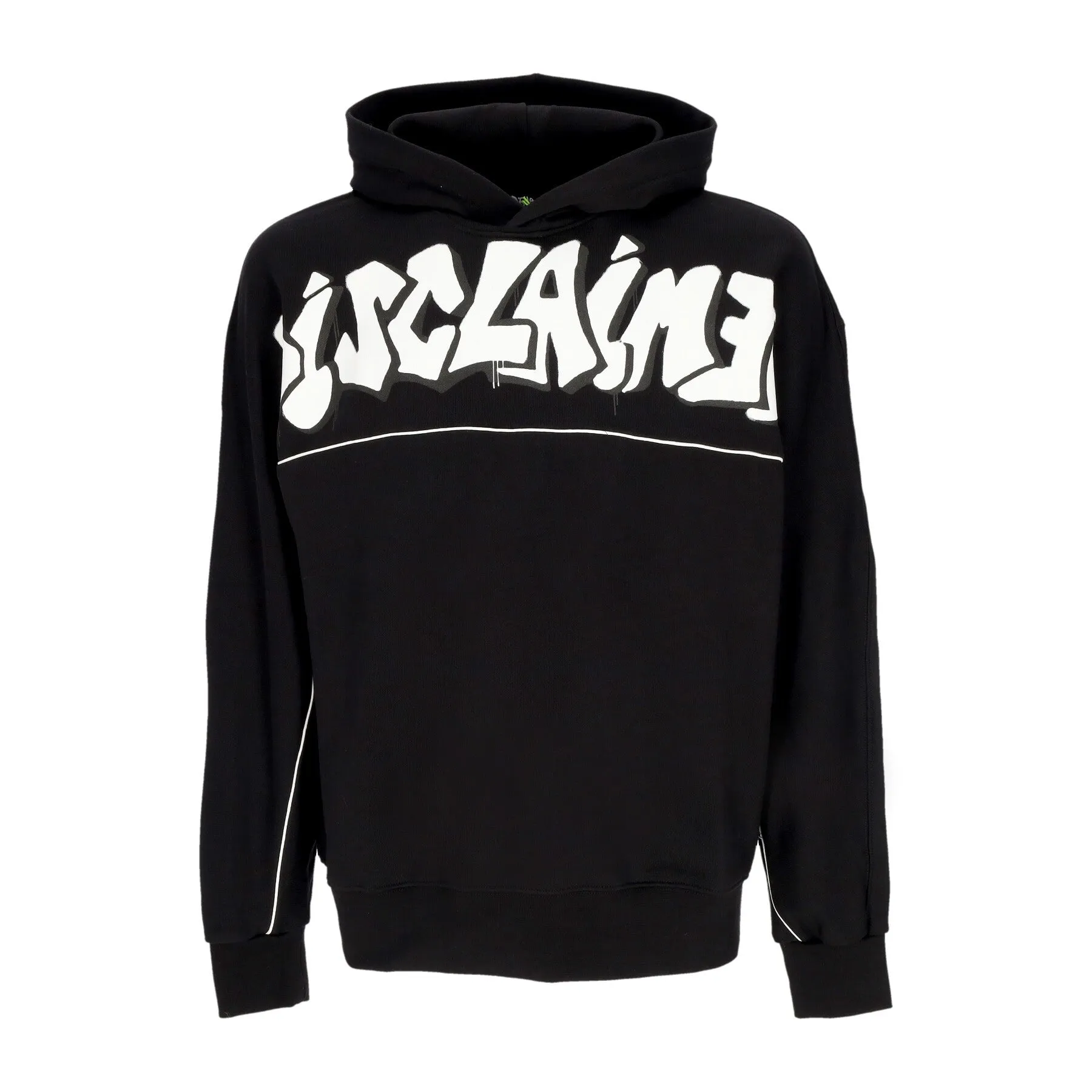 Felpa Leggera Cappuccio Uomo Big Logo Hoodie Black