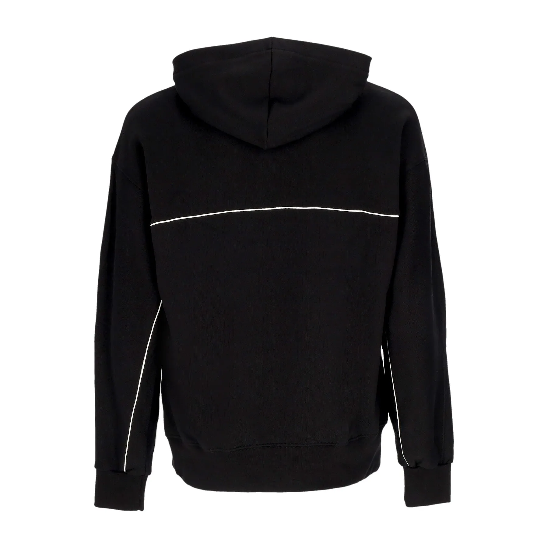 Felpa Leggera Cappuccio Uomo Big Logo Hoodie Black