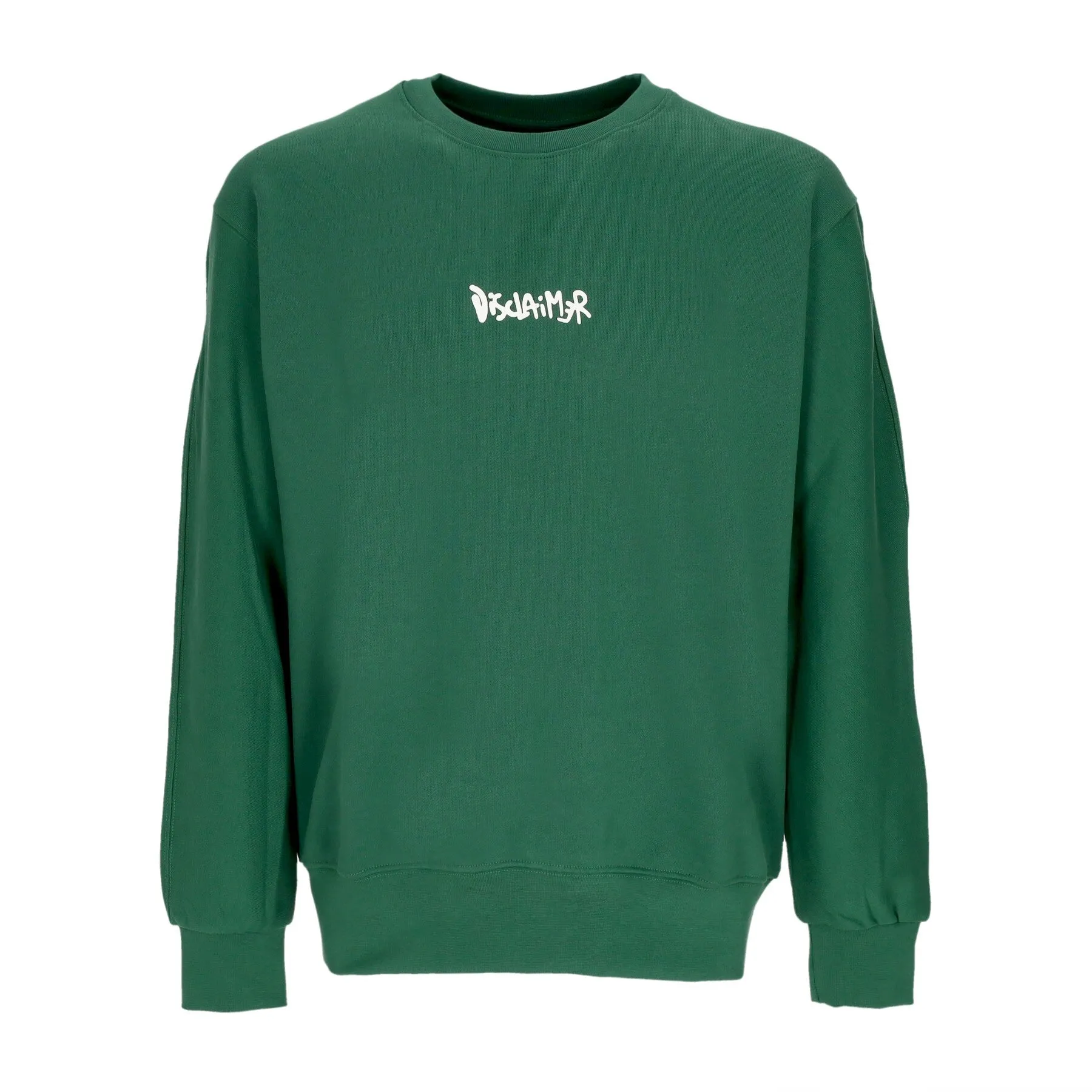 Felpa Leggera Girocollo Uomo Back Big Logo Crewneck Bottle Green/st White
