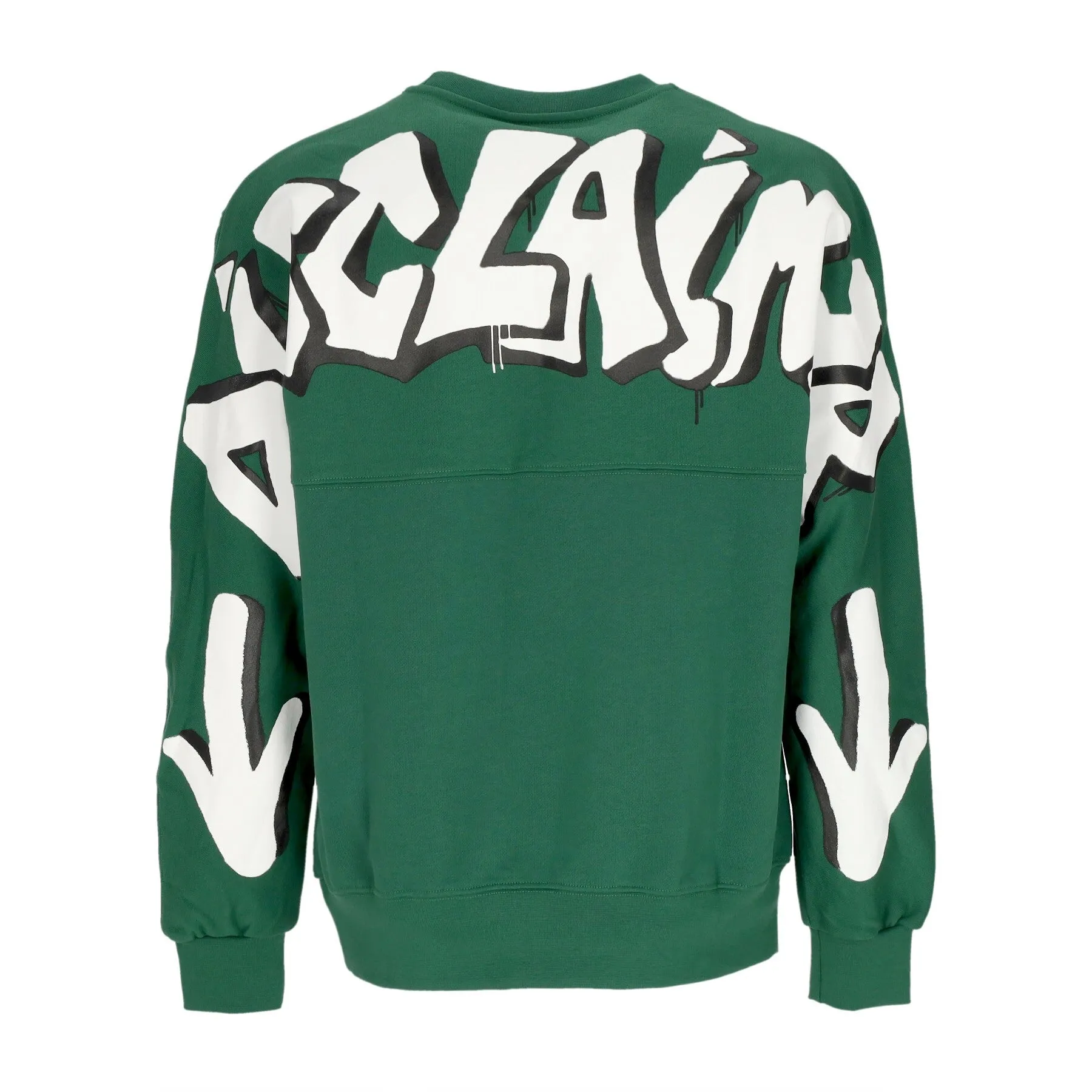 Felpa Leggera Girocollo Uomo Back Big Logo Crewneck Bottle Green/st White
