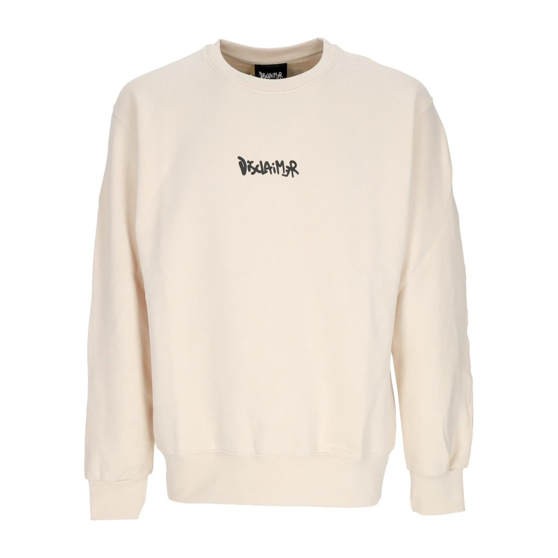 Felpa Leggera Girocollo Uomo Back Big Logo Crewneck Cream/st Bottle Green