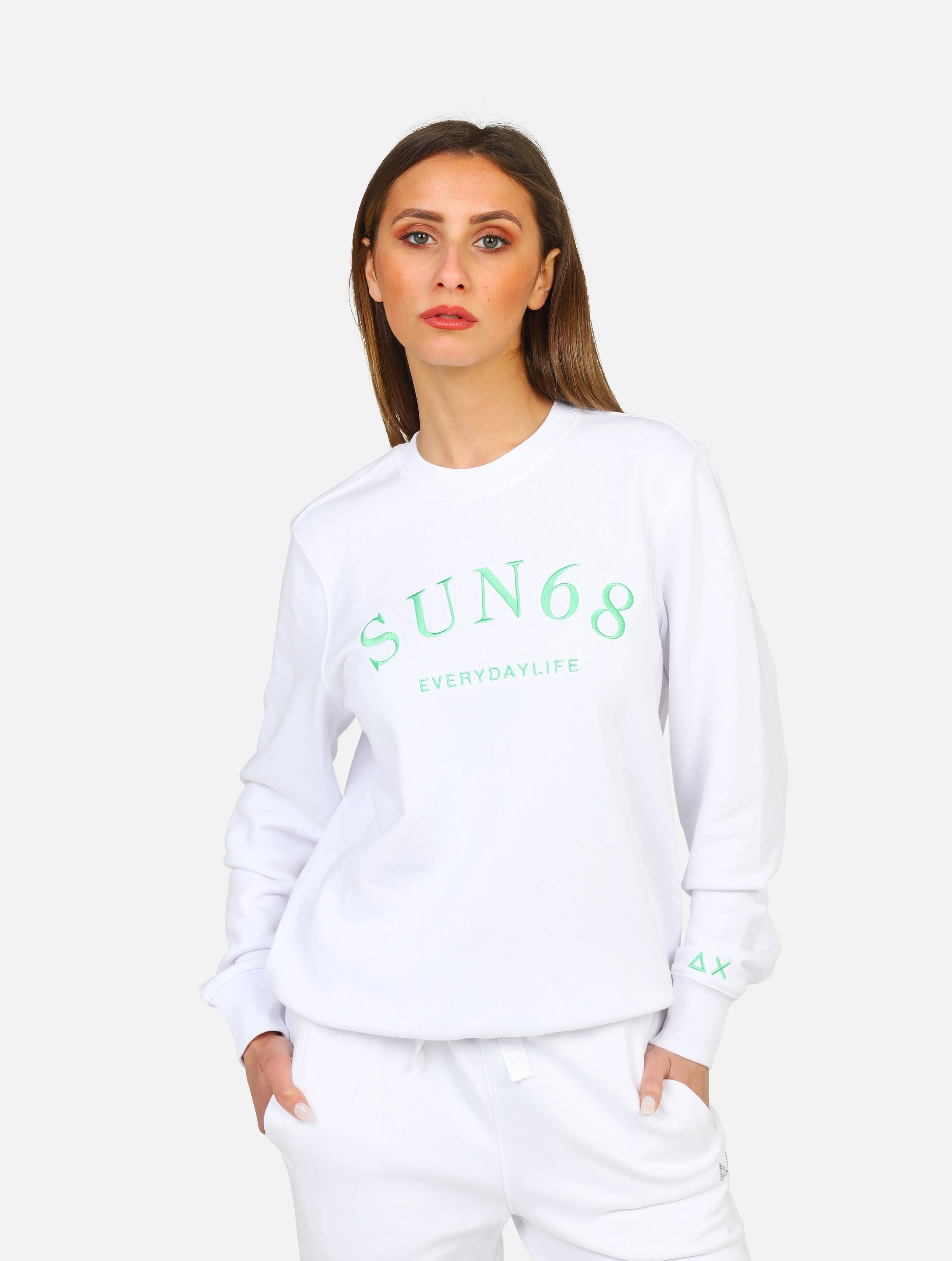 felpa SUN68 - F33236BIANCO