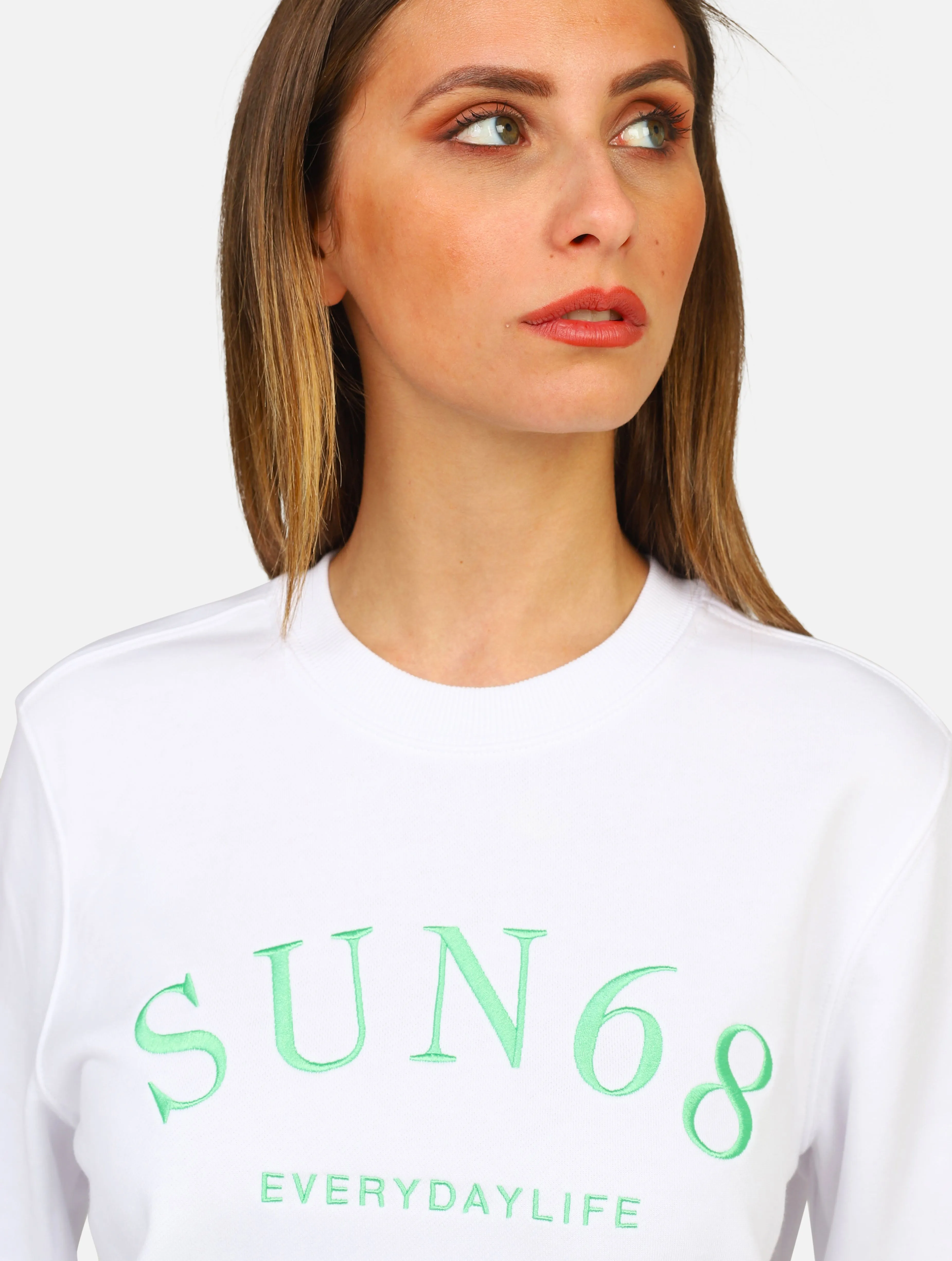 felpa SUN68 - F33236BIANCO