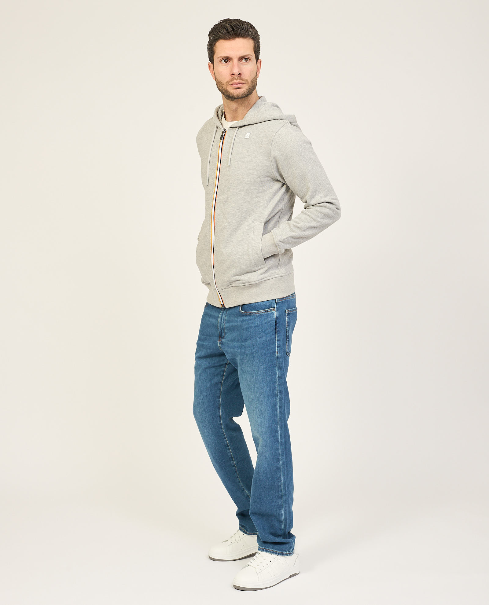 Felpa uomo Anthony di K-way fullzip con cappuccio