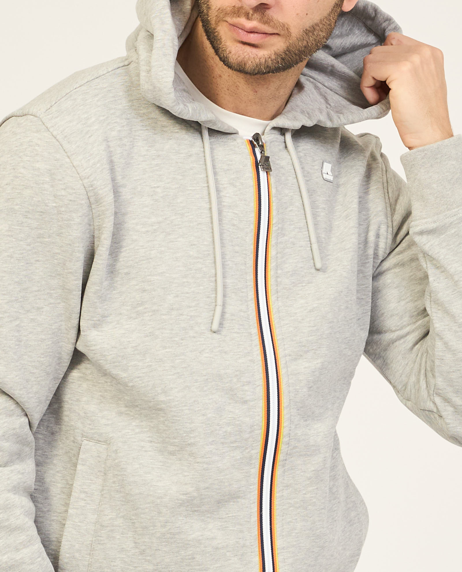 Felpa uomo Anthony di K-way fullzip con cappuccio