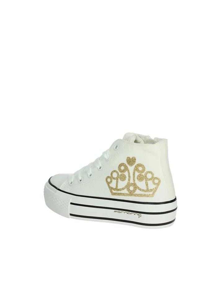 Fornarina  SNEAKERS ALTA BARBI 2 BIANCO/ORO