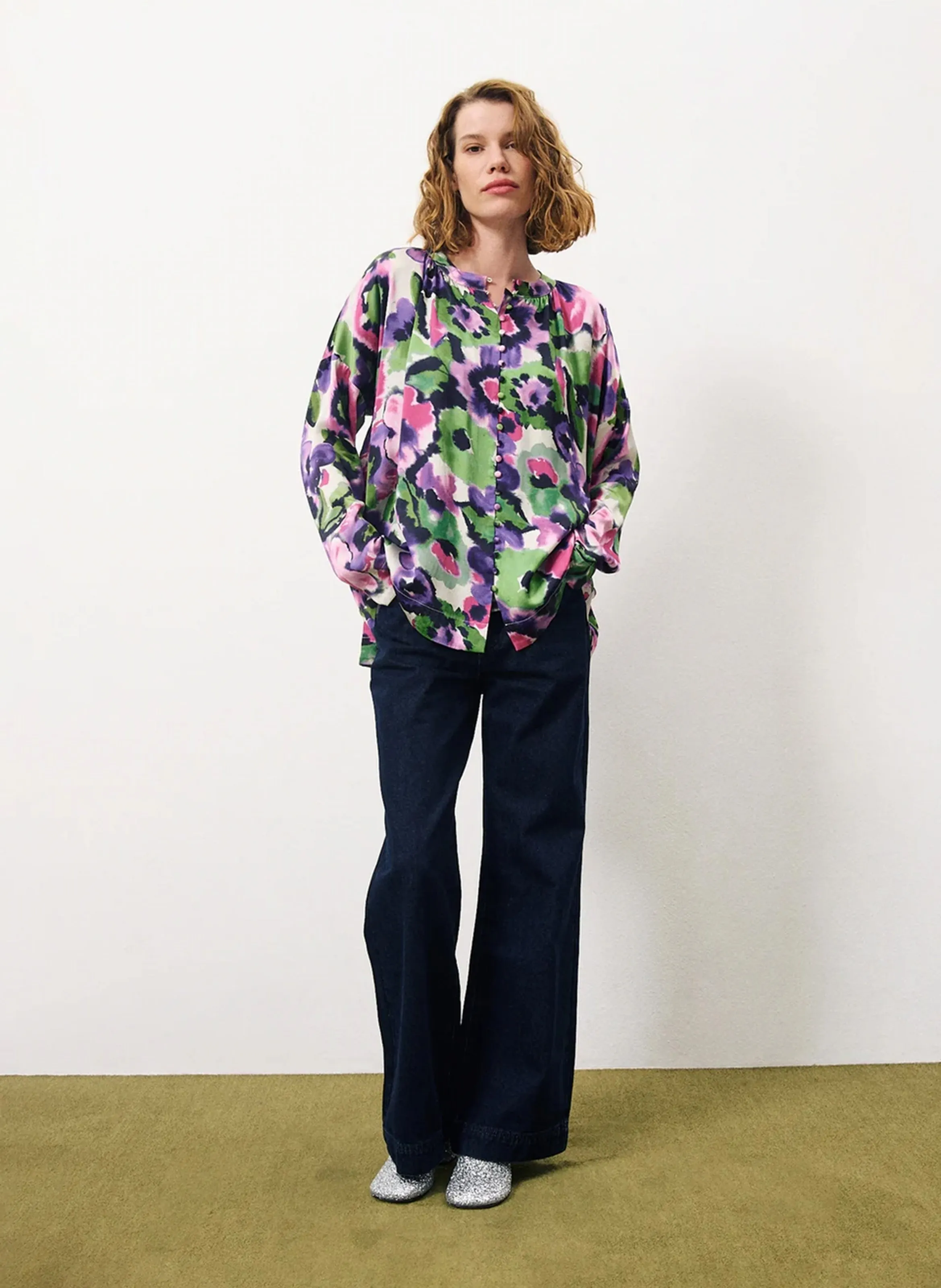  FRNCH   PENELOPE - Camicia diritta a maniche raglan stampata | Multicolore