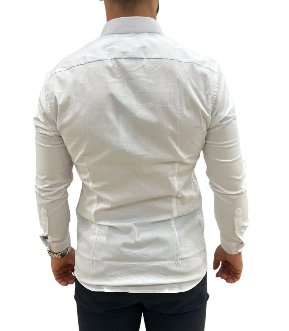 Gaudi Uomo Camicia Manica lunga Collo Francese Slim