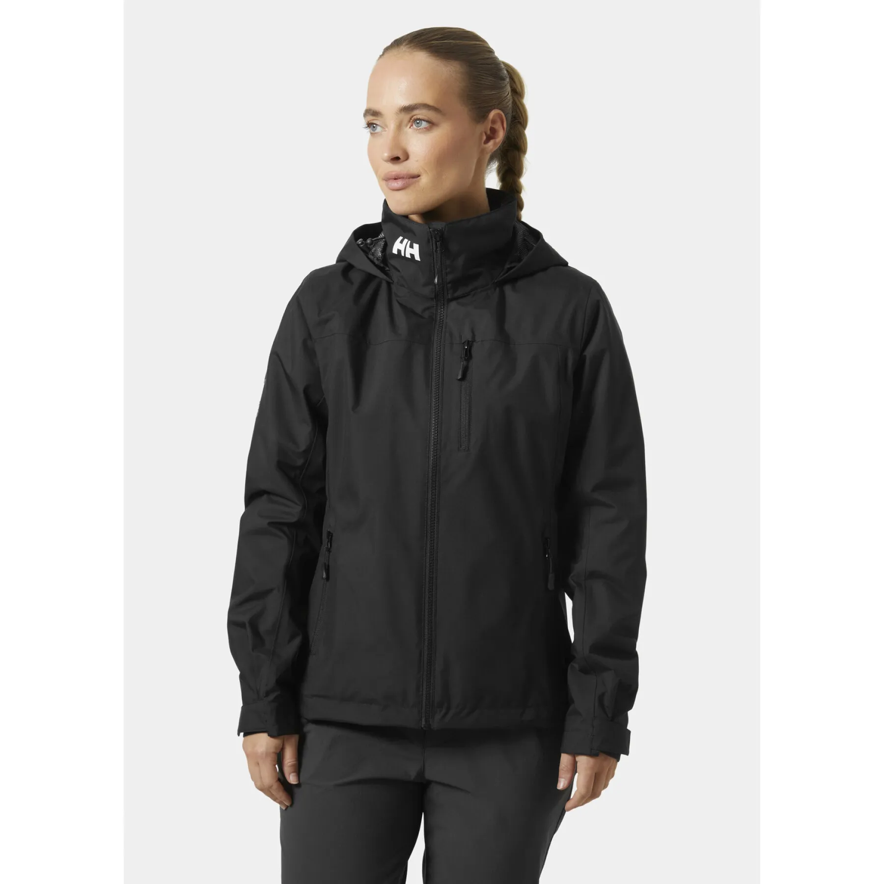Giacca con cappuccio impermeabile intermedia da donna Helly Hansen Crew 2.0