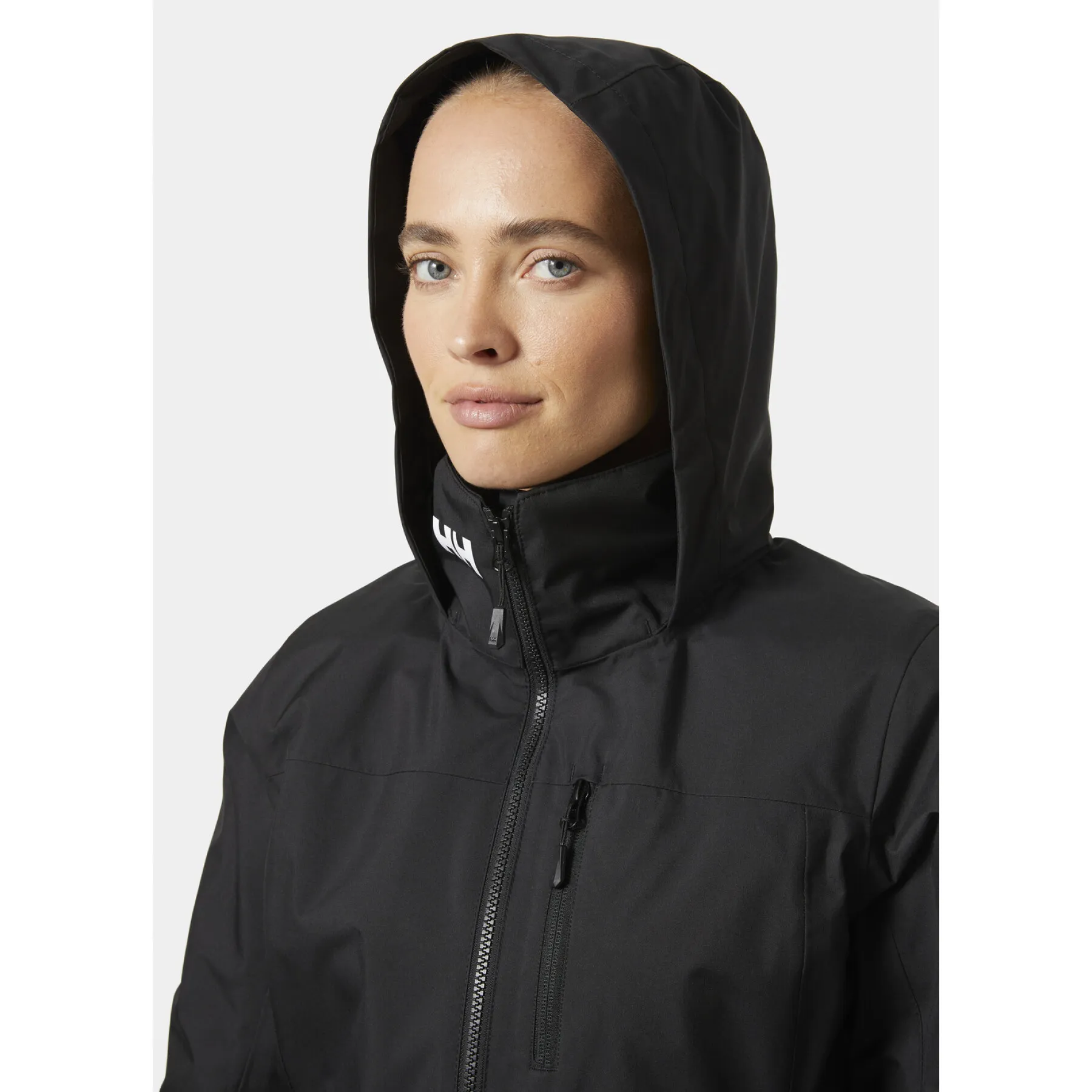 Giacca con cappuccio impermeabile intermedia da donna Helly Hansen Crew 2.0