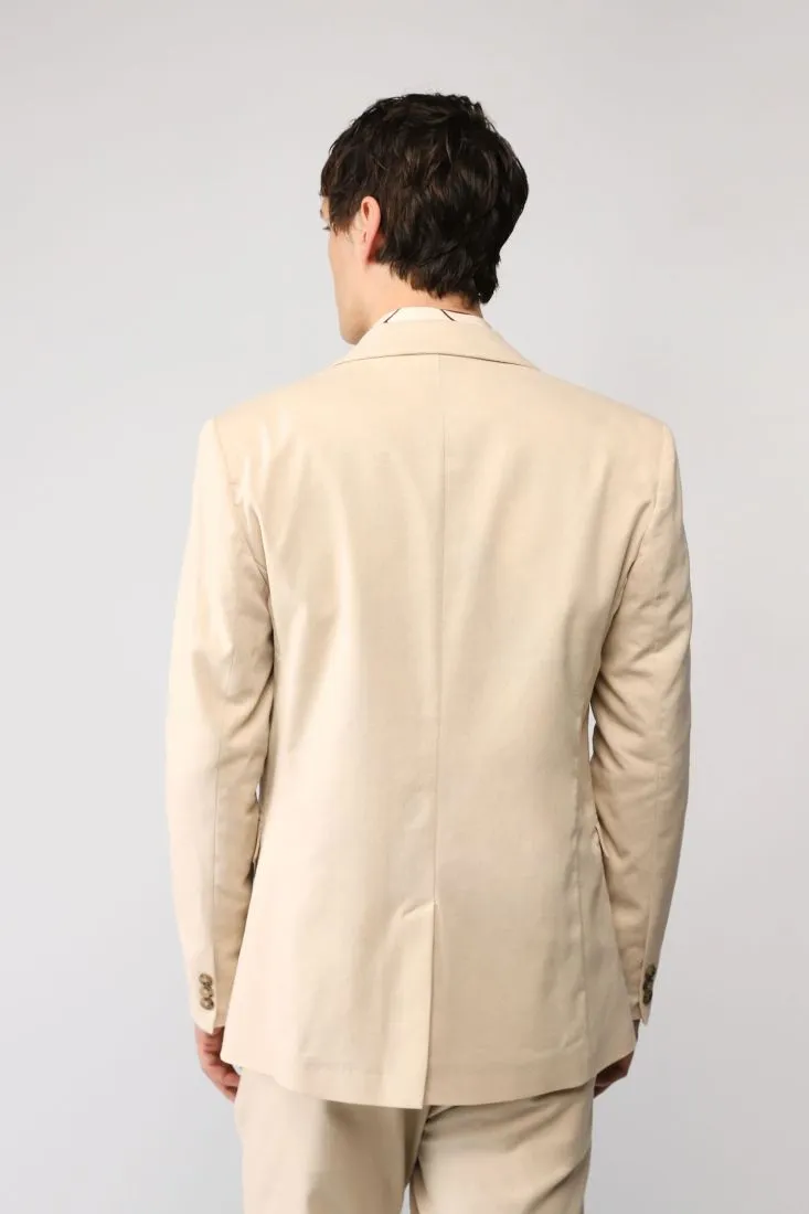 Giacca monopetto monocolour con revers classici e taschino