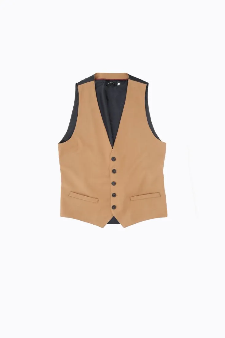 Gilet con bottoni a contrasto