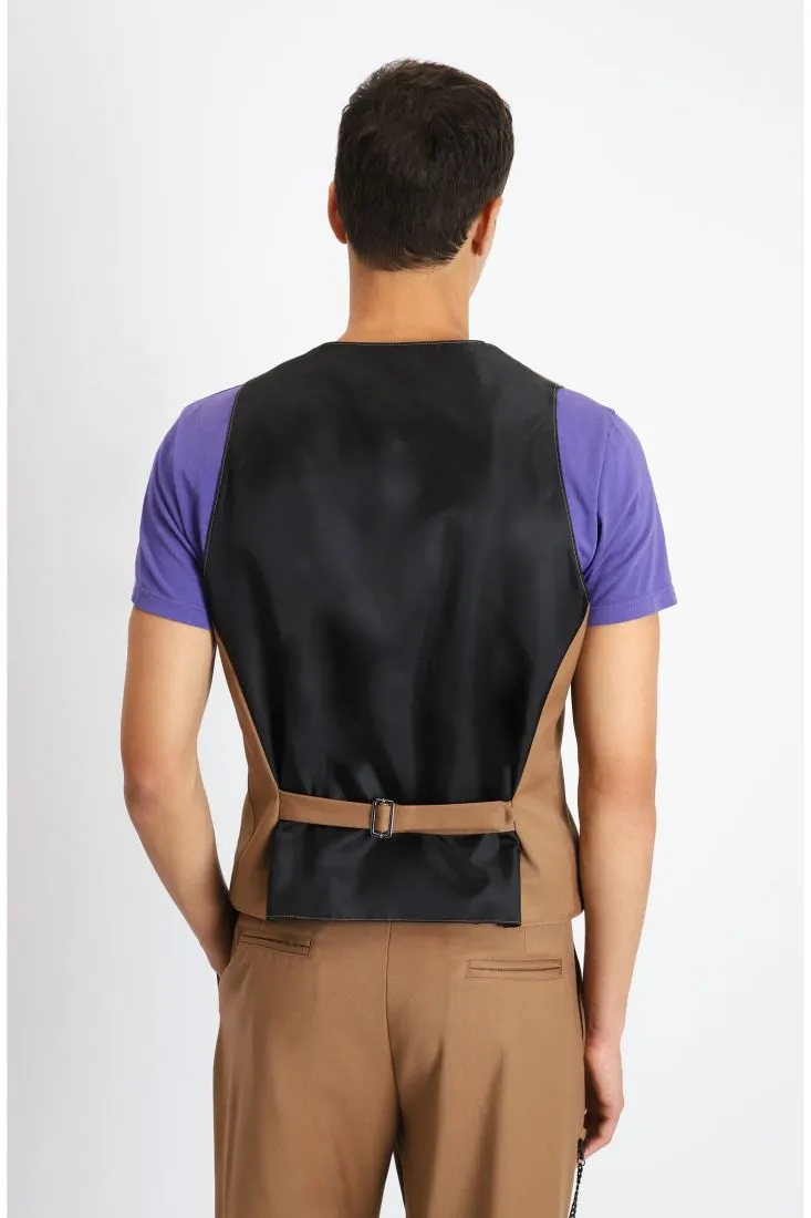 Gilet con bottoni a contrasto