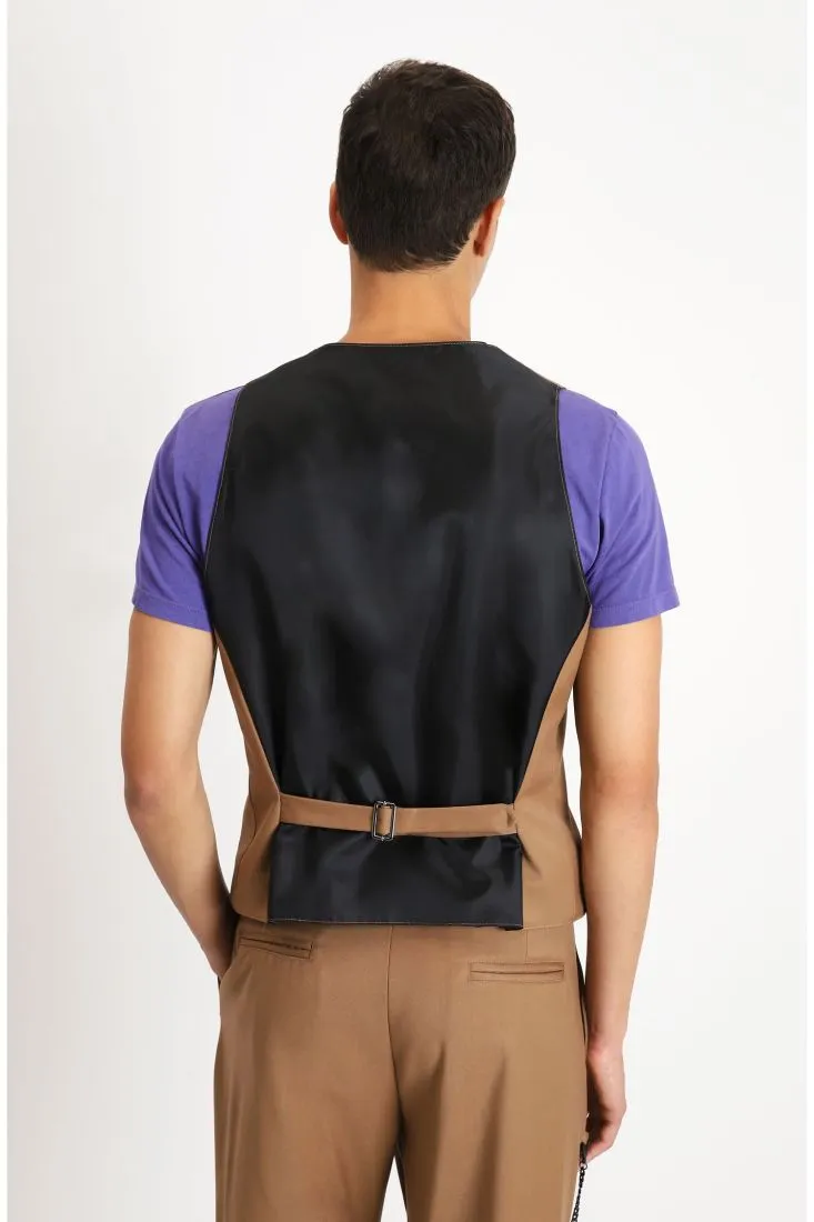 Gilet con bottoni a contrasto
