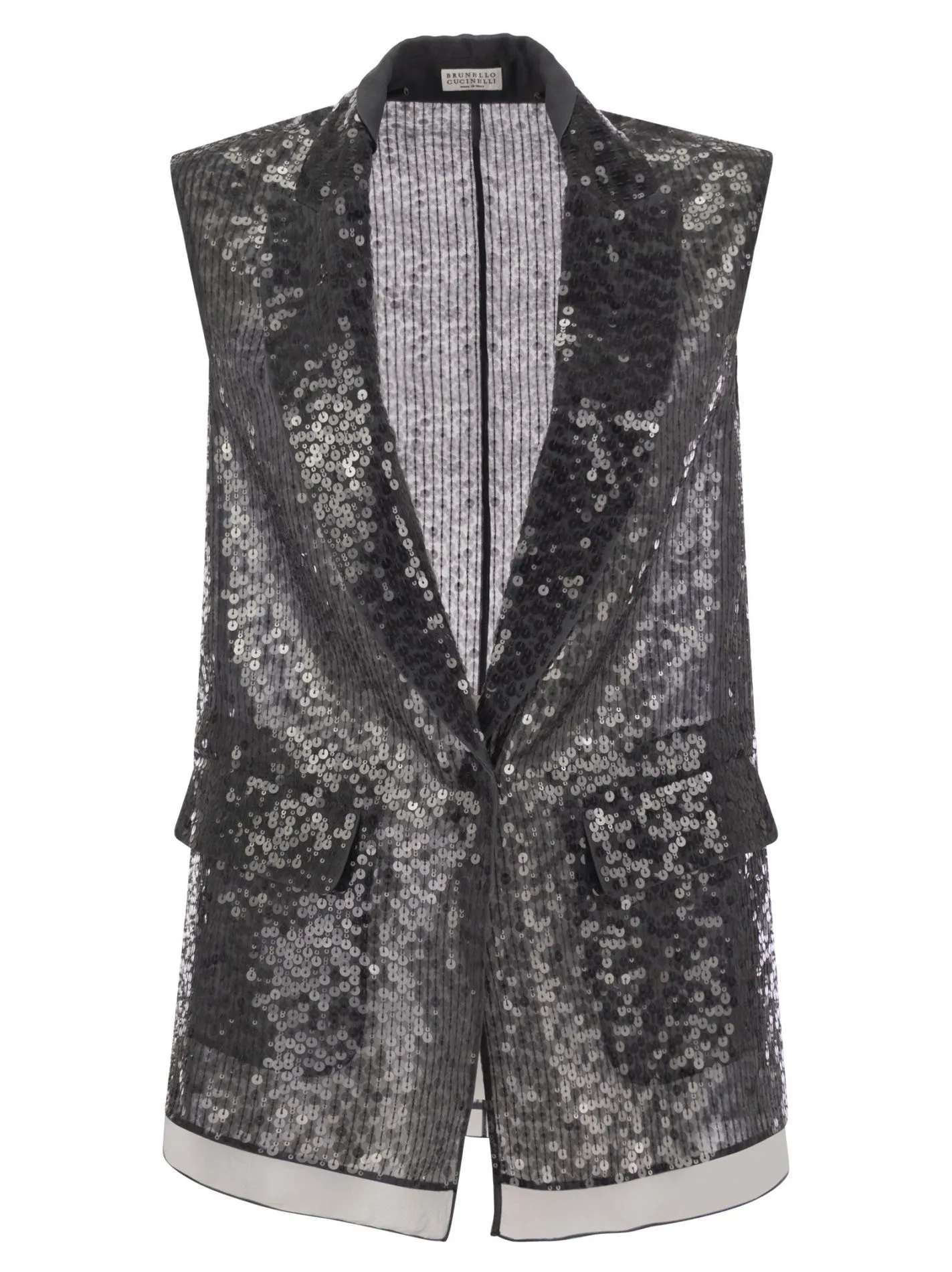Gilet Dazzling Embroidery in seta
