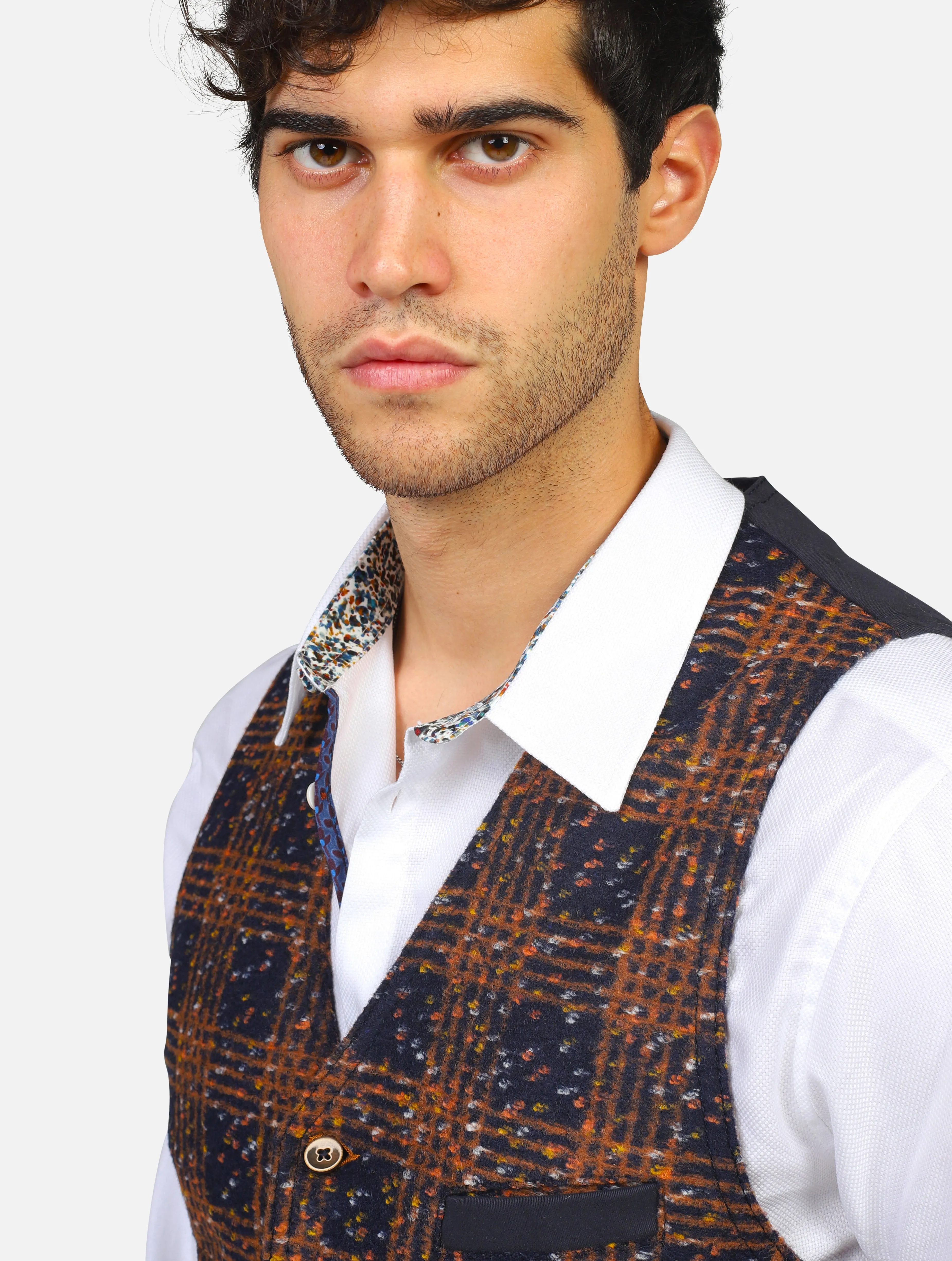gilet GARRY'S EARTH - DIS 7 QUADROBLU/ORANGE