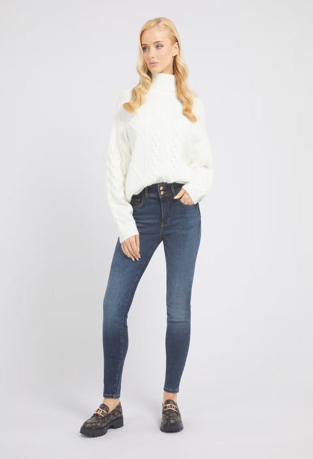GUESS  maglione intrecciato panna