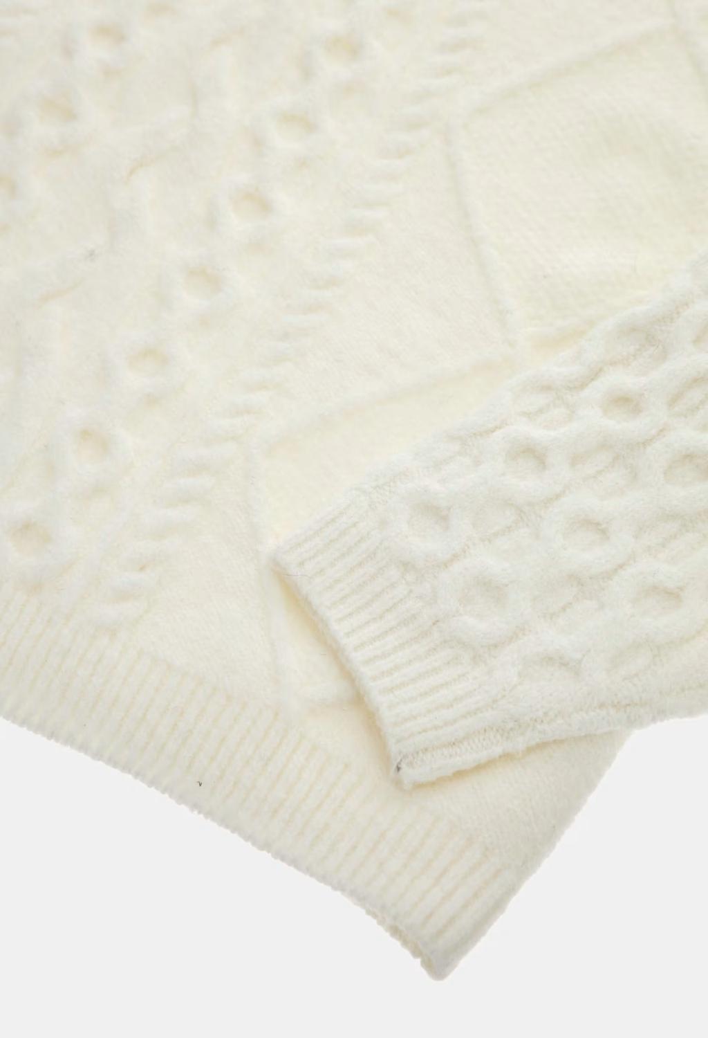 GUESS  maglione intrecciato panna