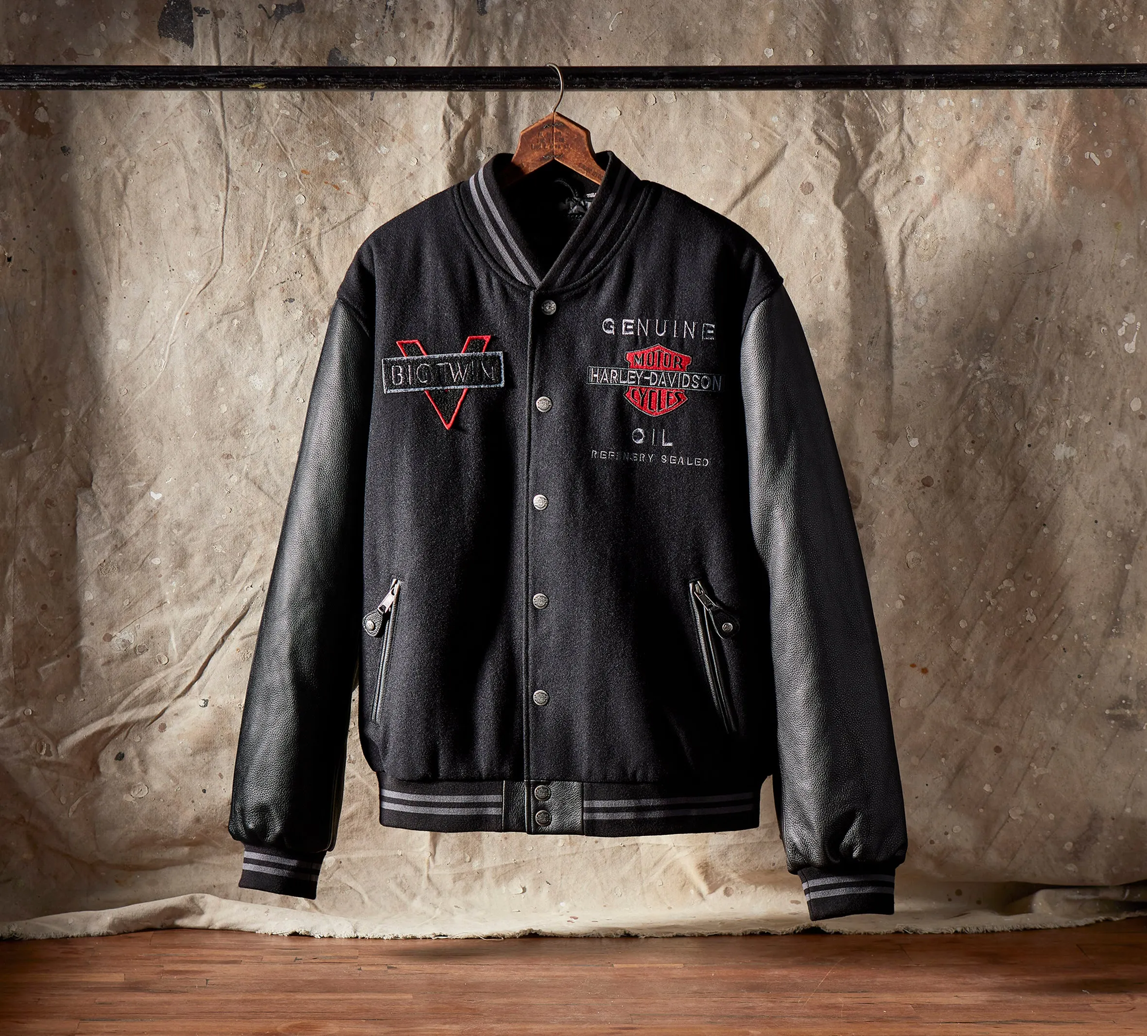 HARLEY DAVIDSON giacca in pelle V-Twin Varsity REF.97002-25VM