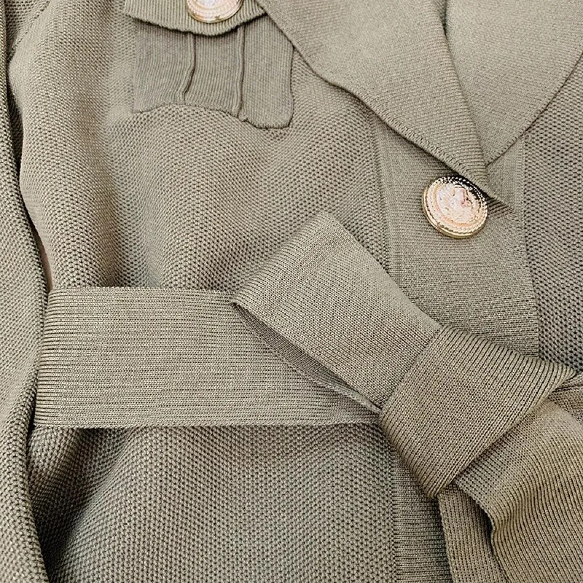 High Street più recente 2022 Designer Fashion Jacket Donna manica lunga Colletto dentellato Bottoni leone Cardigan lavorato a ma