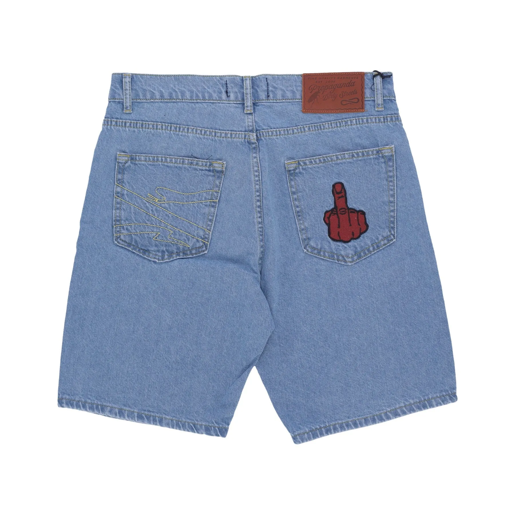 Jeans Corto Uomo Baseball Denim Shorts Blue