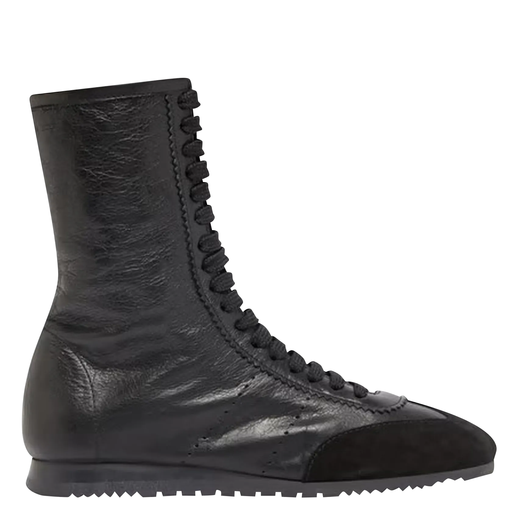  JONAK   DOUBONE - Sneakers alte con lacci in pelle | Nero