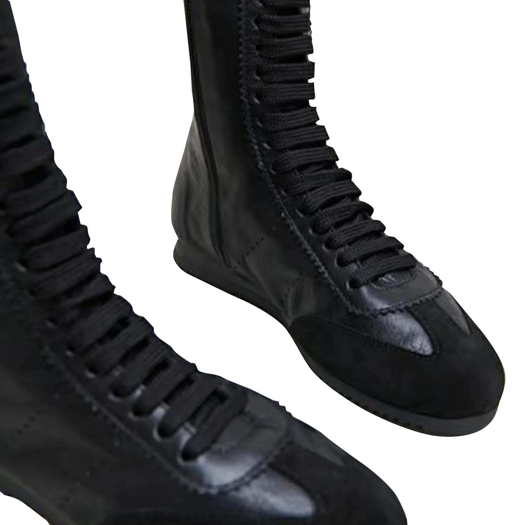  JONAK   DOUBONE - Sneakers alte con lacci in pelle | Nero
