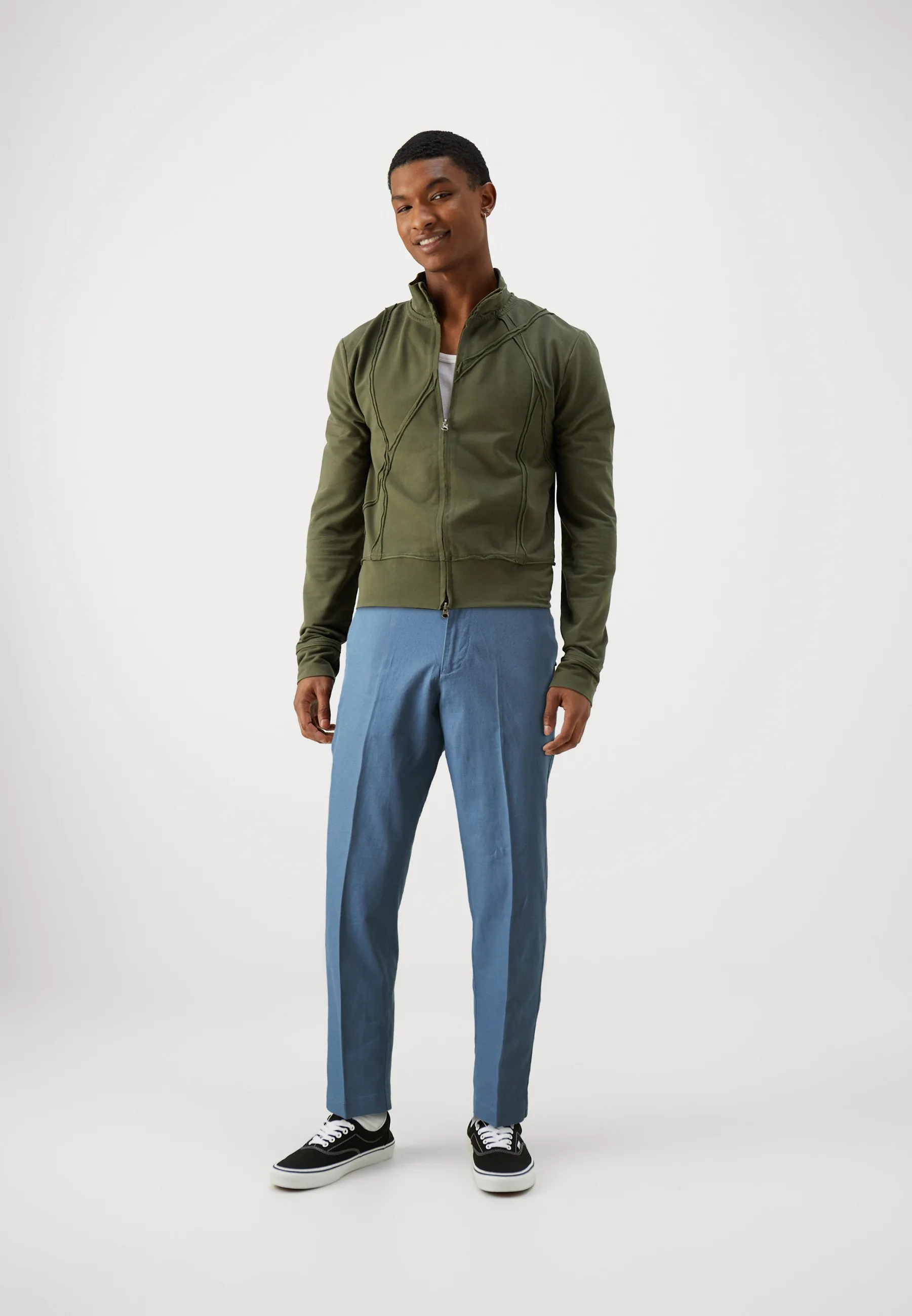 JPSTKANE JJOTIS LINEN BLEND CHINO - Pantaloni