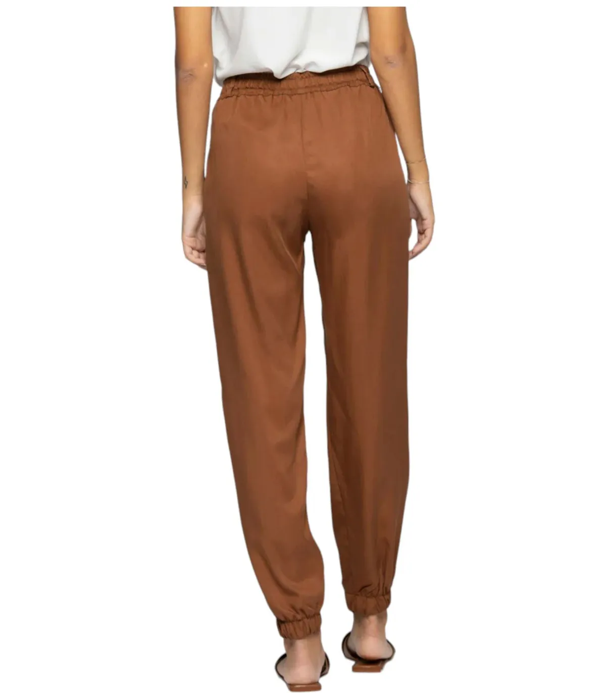 Kocca Donna Pantaloni  Con Vita E Fondo Gamba Elasticizzati Zeos