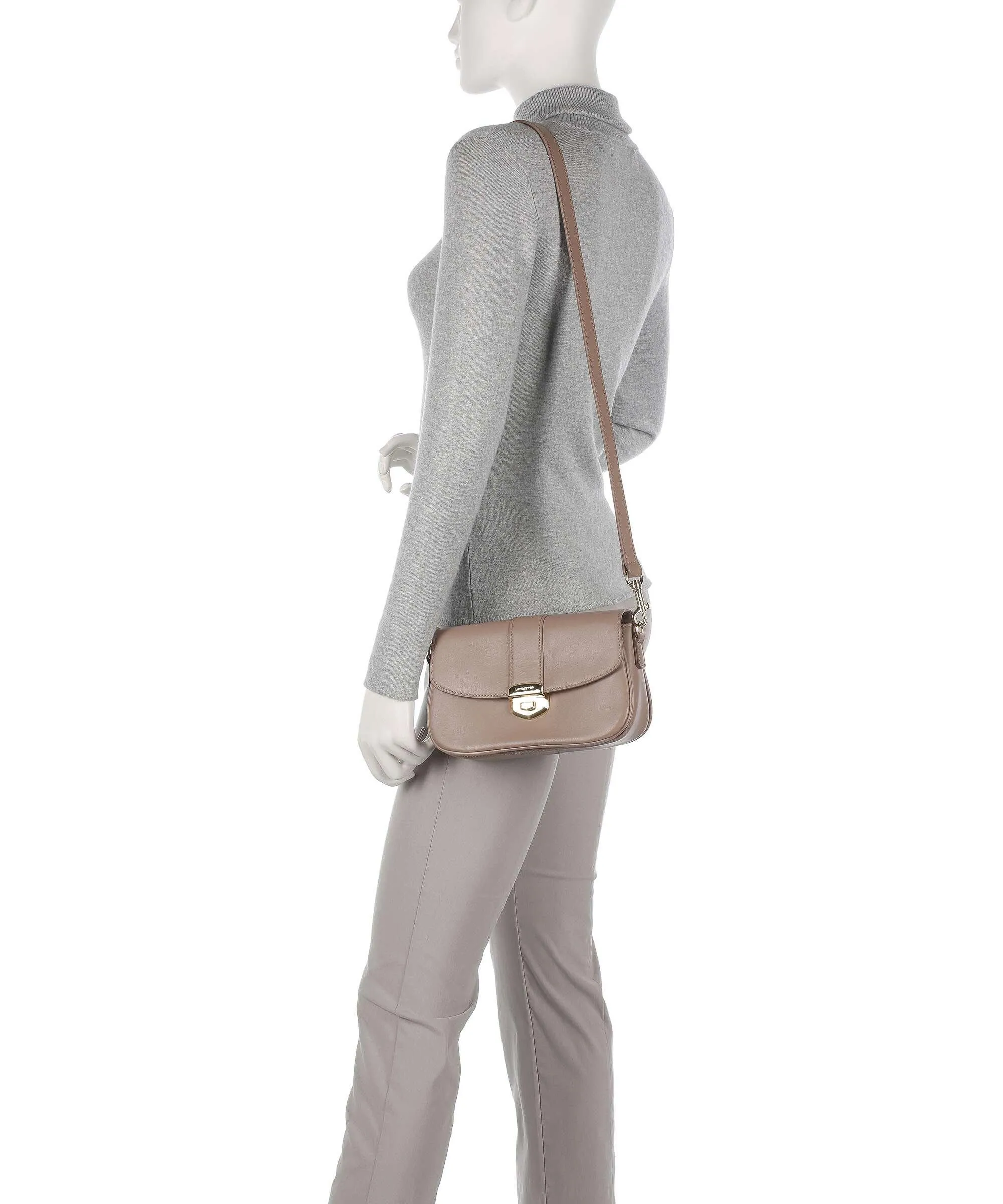  Lancaster Donna Fia Borsa a tracolla pelle di vacchetta finemente grana beige  