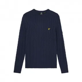 Lyle & Scott Maglione Treccia Blu Uomo