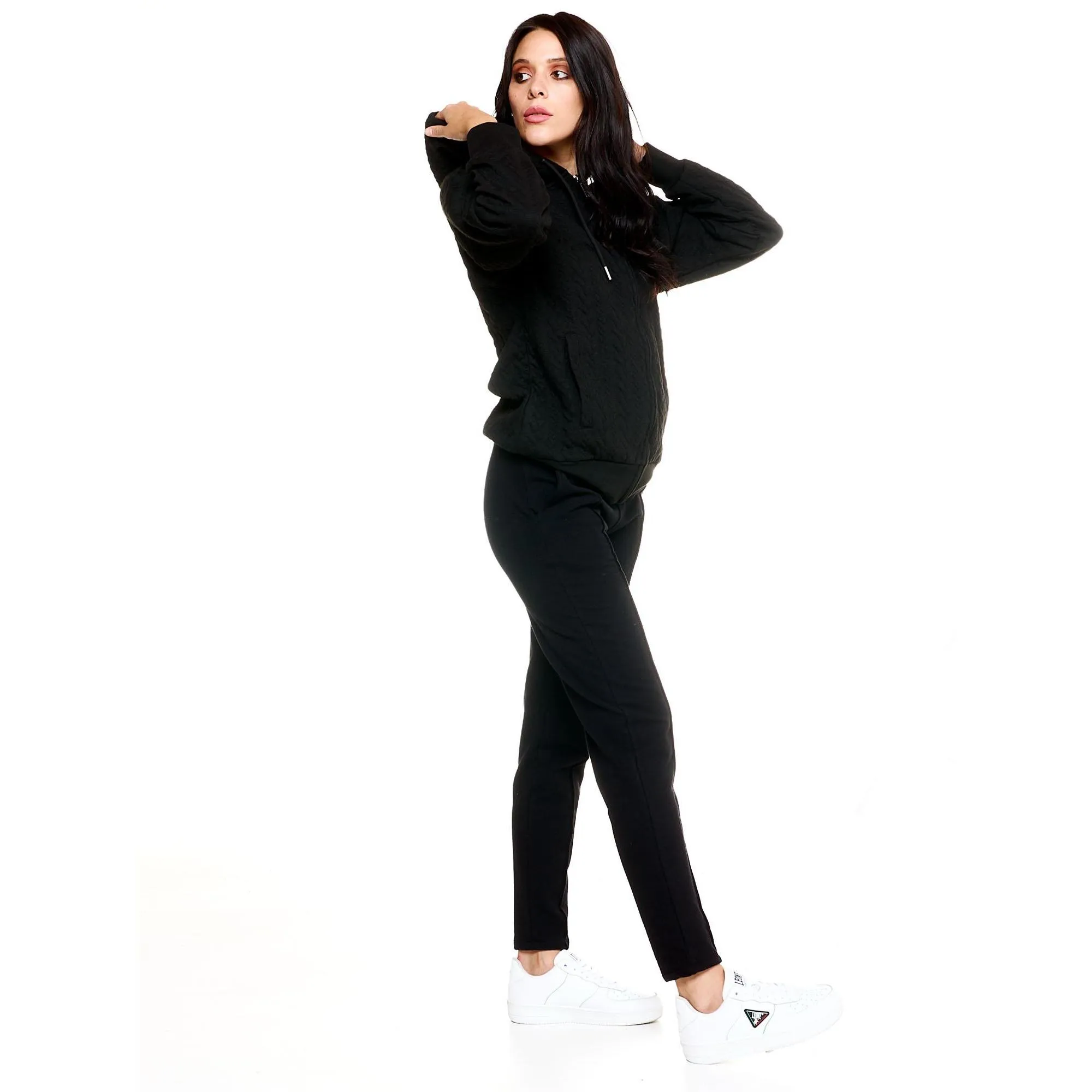 Maglia a treccia con cappuccio Leone donna Greyss