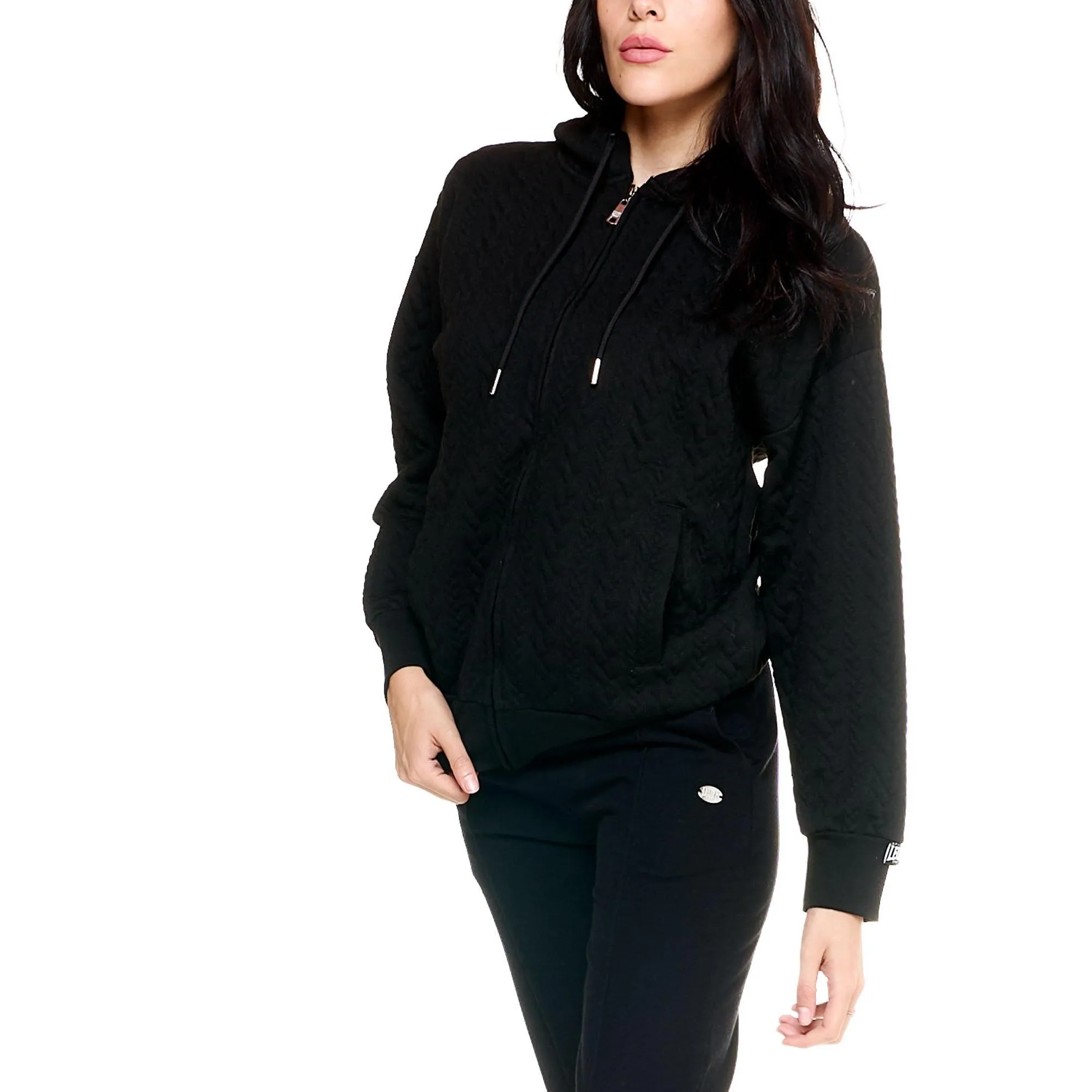 Maglia a treccia con cappuccio Leone donna Greyss