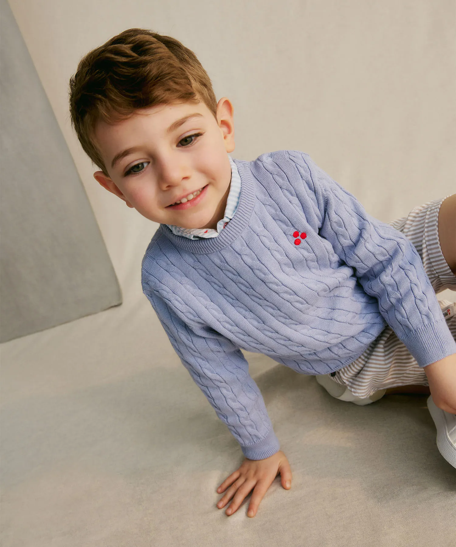 Maglia con fantasia a treccia