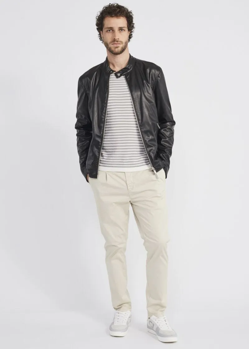 Maglia con intarsio a righe