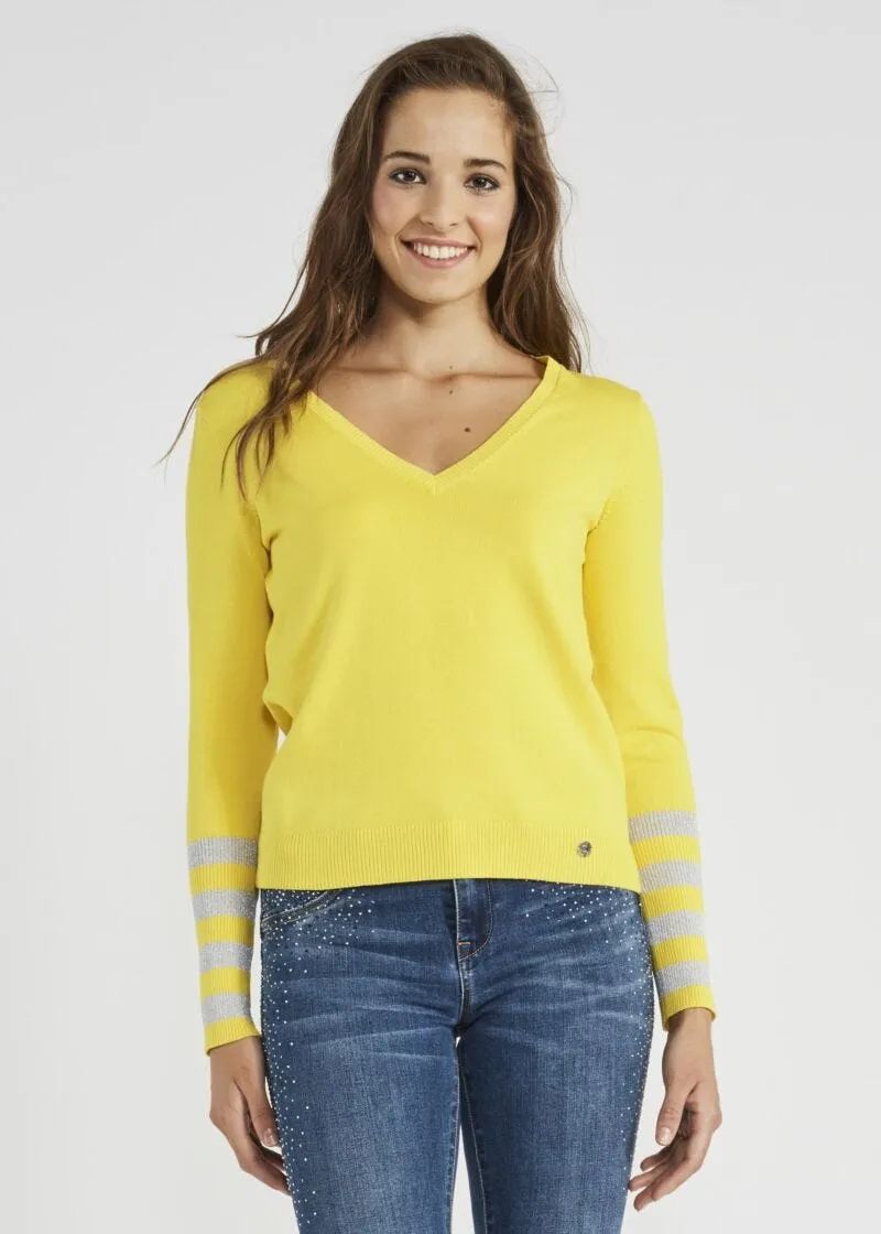 Maglia con maniche lurex