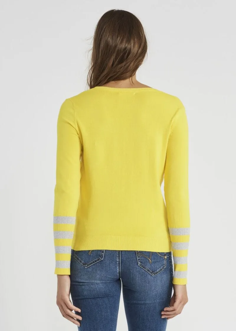 Maglia con maniche lurex