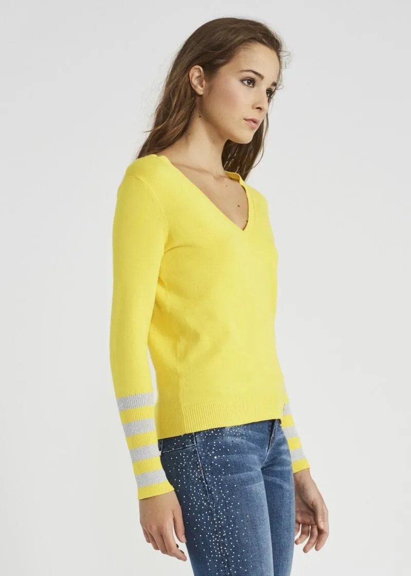 Maglia con maniche lurex