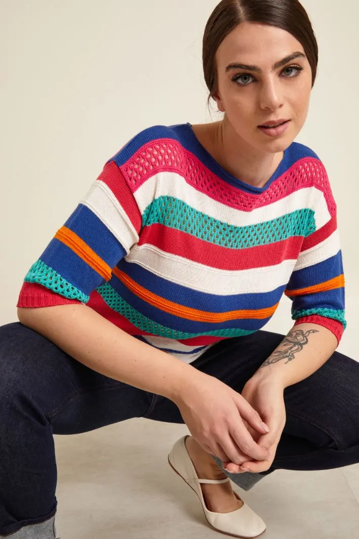 Maglia con motivo traforato