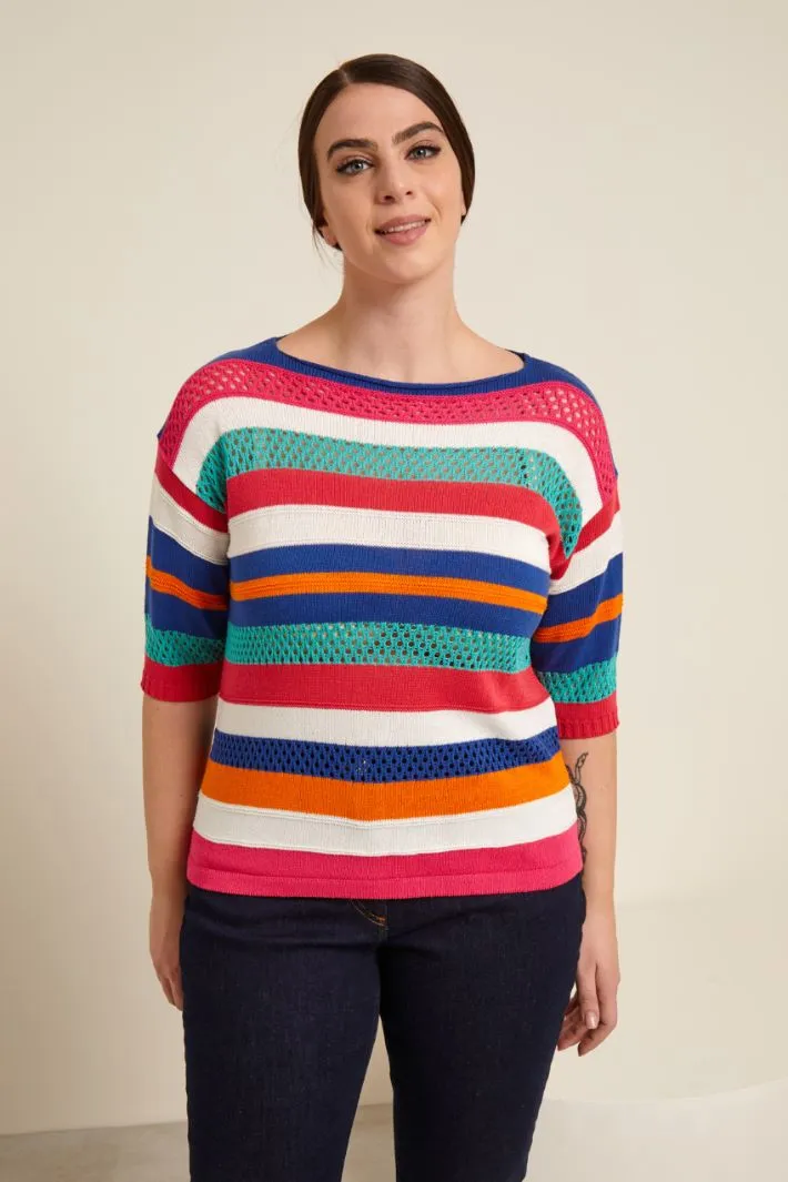 Maglia con motivo traforato