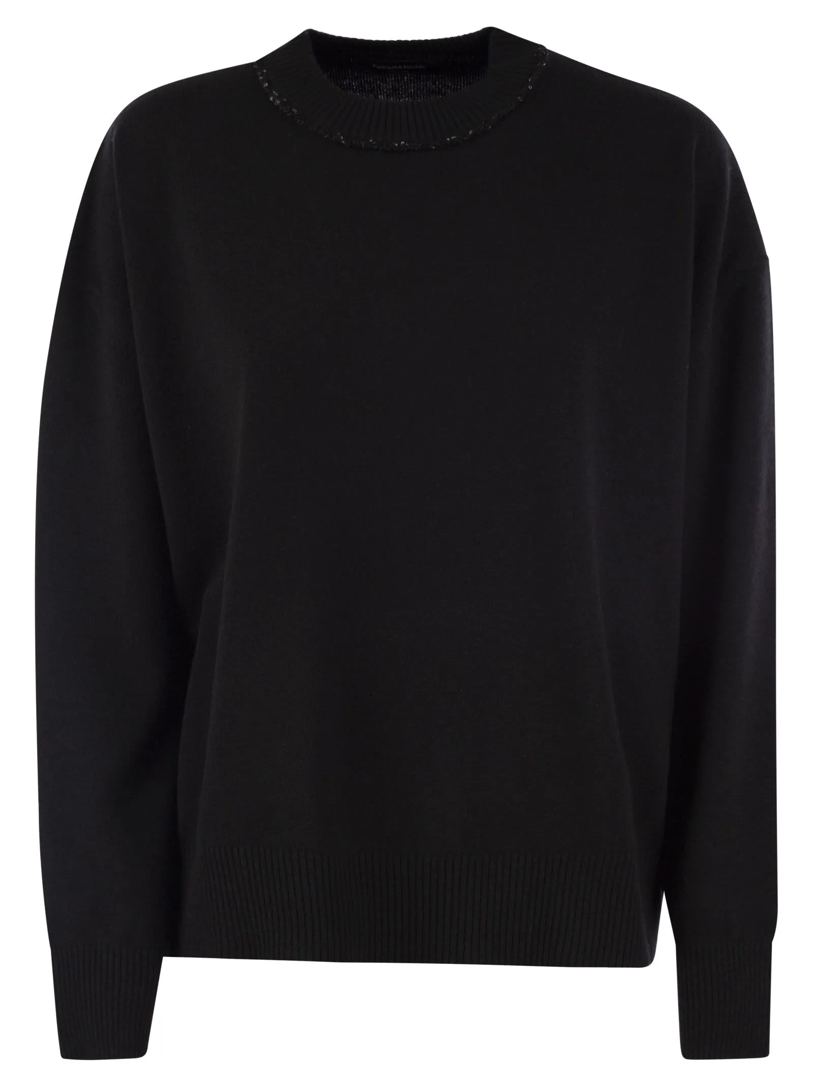 Maglia girocollo con paillettes