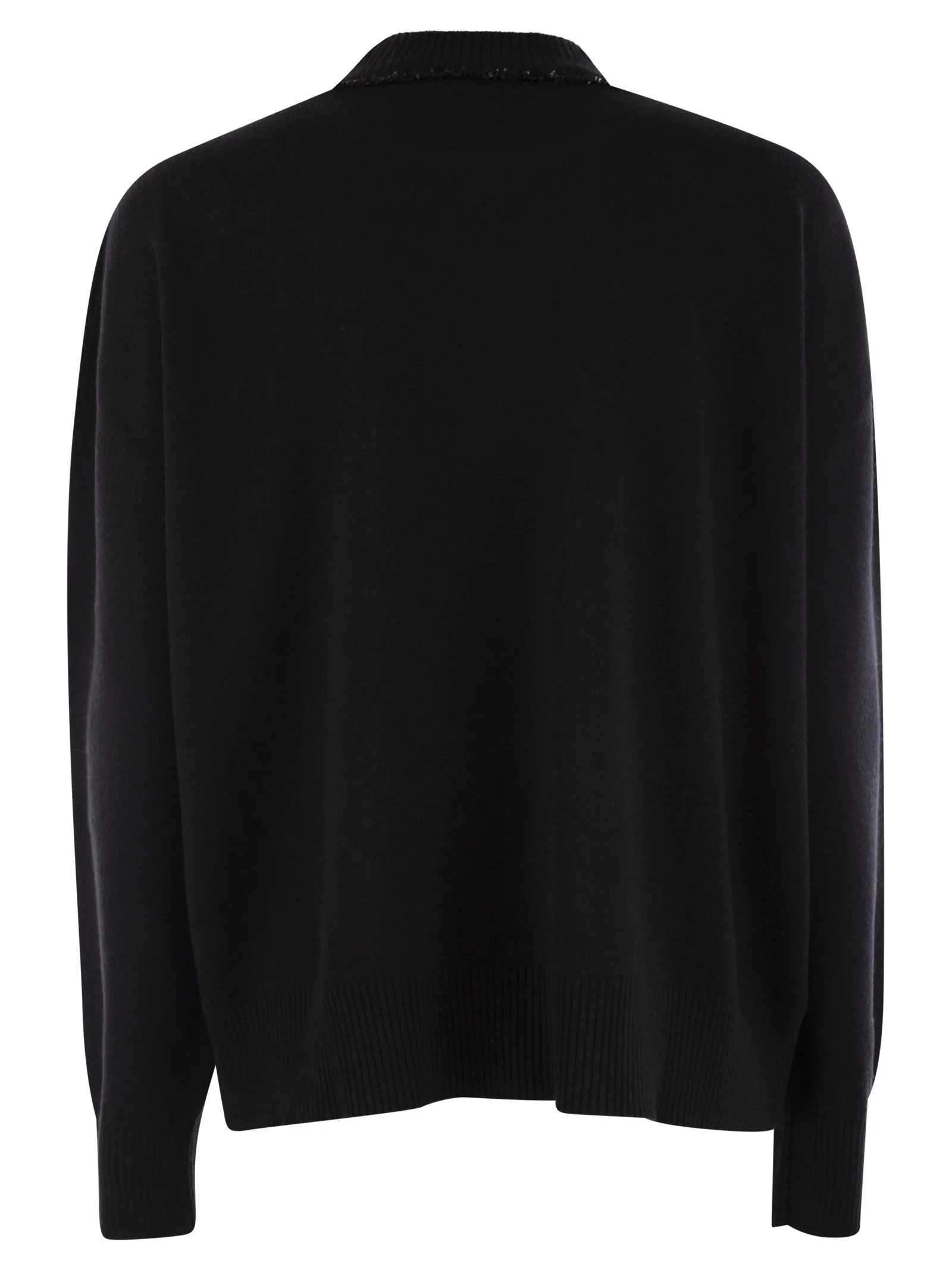 Maglia girocollo con paillettes
